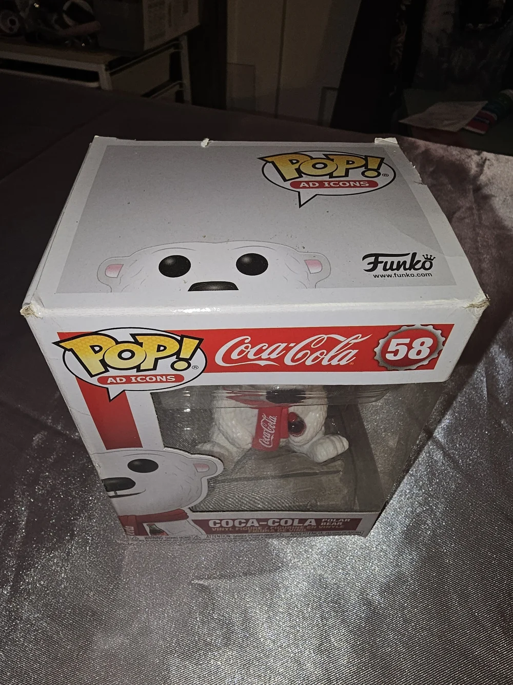 FUNK POP Coca Cola #58 White Polar Bear Vinyl Figurine - Picture 5 of 5